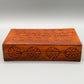 Handgeschnitzte Holz Box aus Indien Schatulle mit Blumen Dekor
