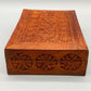 Handgeschnitzte Holz Box aus Indien Schatulle mit Blumen Dekor