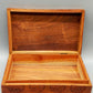 Handgeschnitzte Holz Box aus Indien Schatulle mit Blumen Dekor