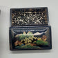 Asiatisches Lackdosen Set (4-teilig) Elegante Stapelboxen mit Landschaft