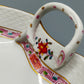 Herend Apponyi Purpur Blattschale Edle Porzellan Schale mit Griff