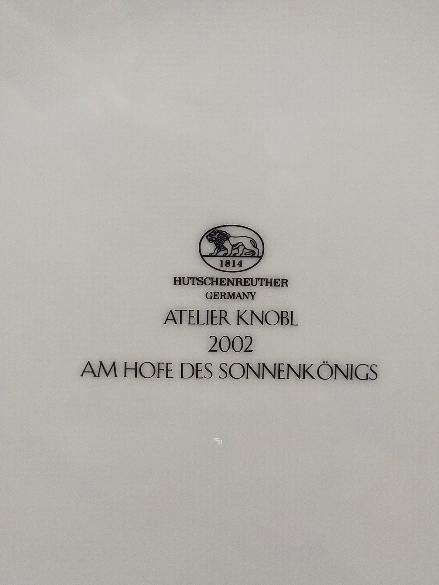 Hutschenreuther Weihnachtsteller 2002 Am Hofe des Sonnenkönigs