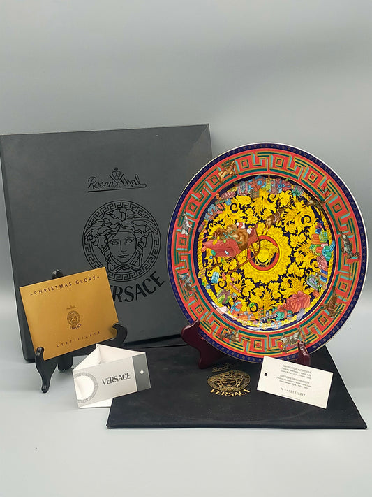 Exklusiver Rosenthal Versace Wand Teller Christmas Glory 2004 Mit OVP