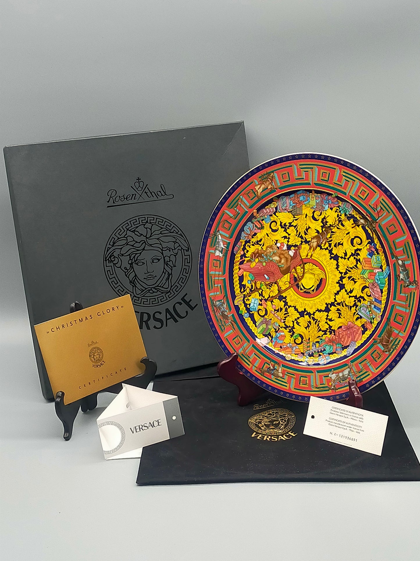 Exklusiver Rosenthal Versace Wand Teller Christmas Glory 2004 Mit OVP