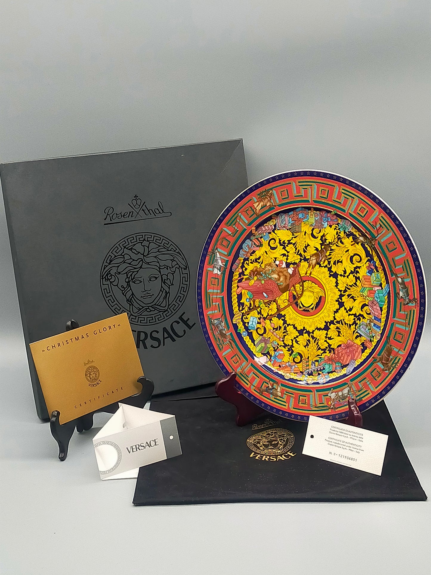 Exklusiver Rosenthal Versace Wand Teller Christmas Glory 2004 Mit OVP