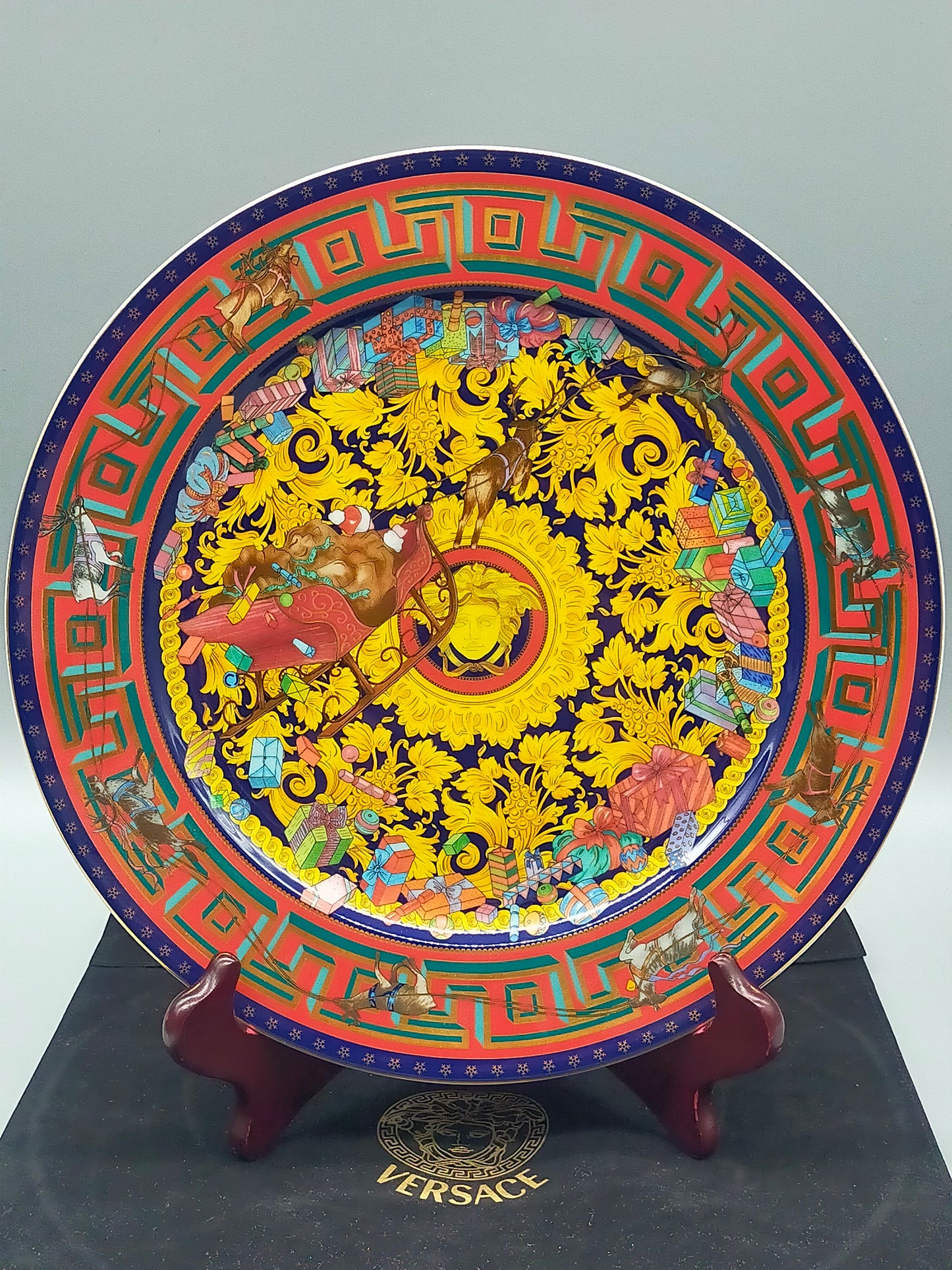 Exklusiver Rosenthal Versace Wand Teller Christmas Glory 2004 Mit OVP