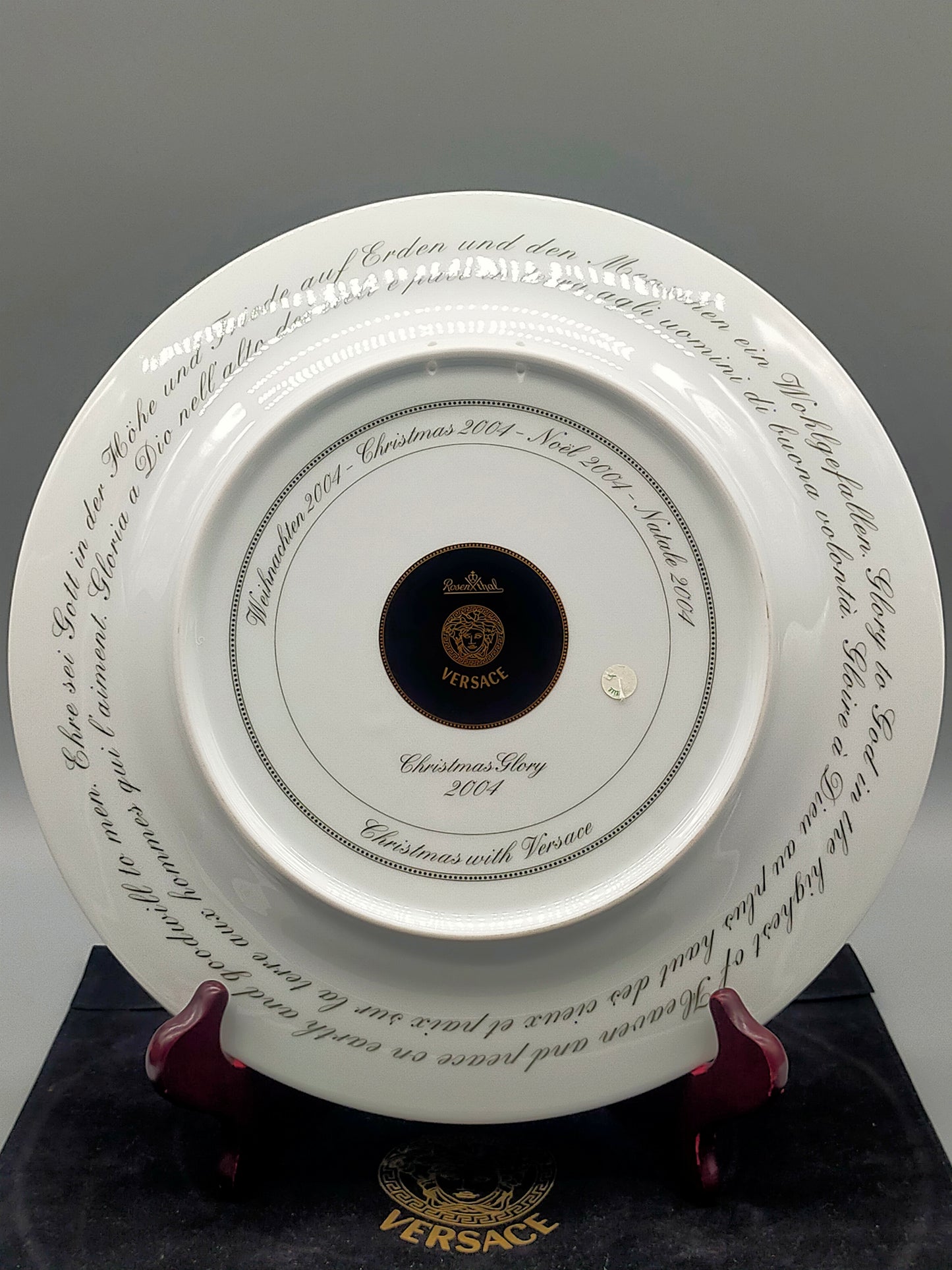 Exklusiver Rosenthal Versace Wand Teller Christmas Glory 2004 Mit OVP