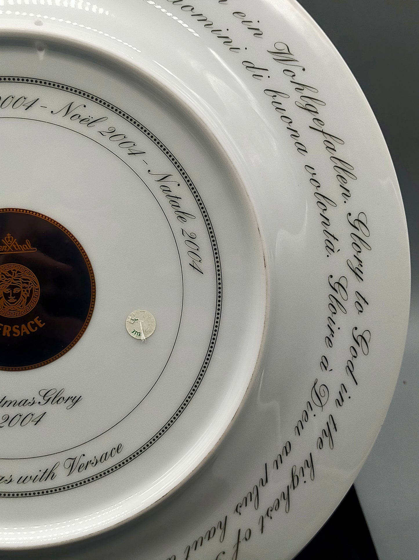 Exklusiver Rosenthal Versace Wand Teller Christmas Glory 2004 Mit OVP