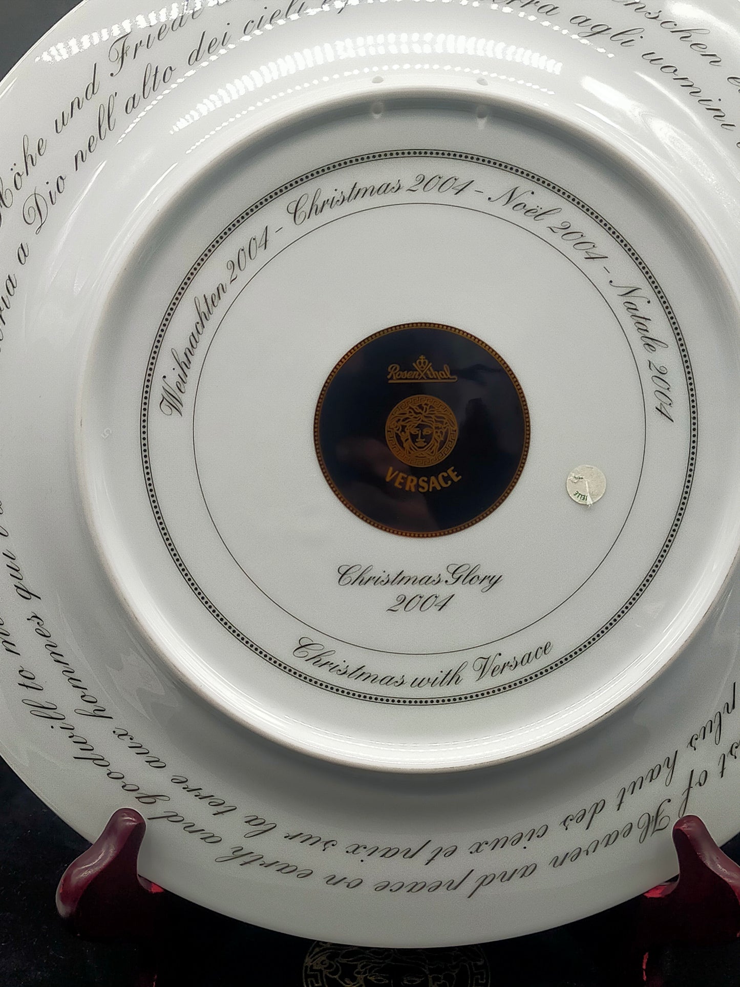 Exklusiver Rosenthal Versace Wand Teller Christmas Glory 2004 Mit OVP