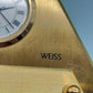 Exklusive Weiss Tisch Uhr aus Messing Dreieckiges Vintage Design