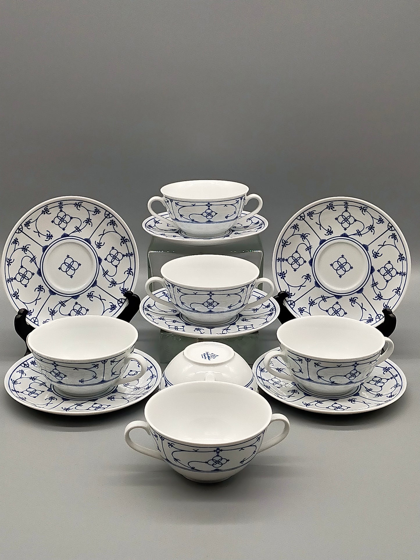 Winterling Indischblau Suppentassen Klassisches Set für 6 Personen