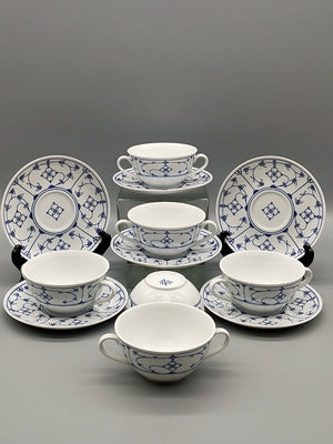 Winterling Indischblau Suppentassen Klassisches Set für 6 Personen