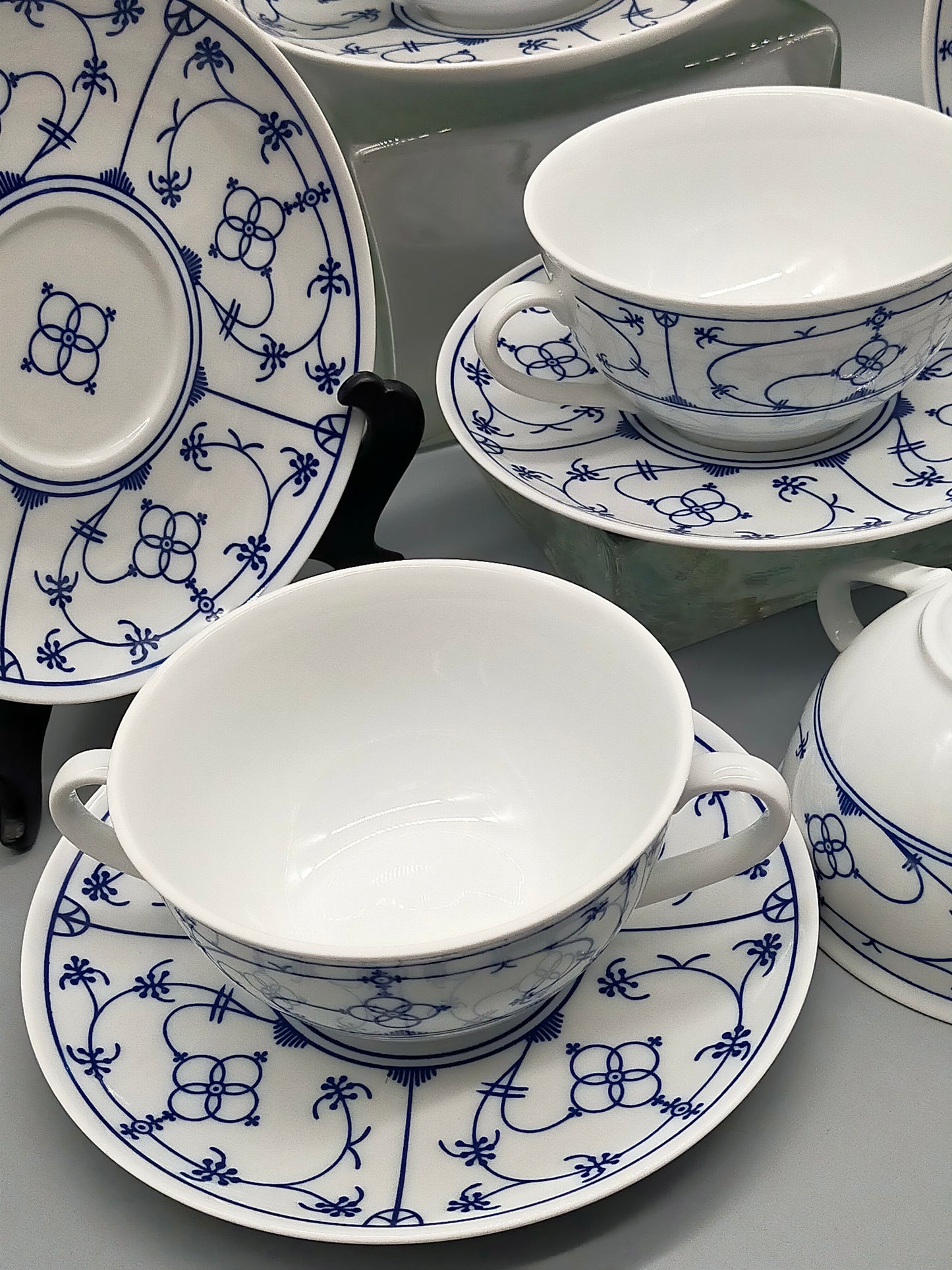 Winterling Indischblau Suppentassen Klassisches Set für 6 Personen