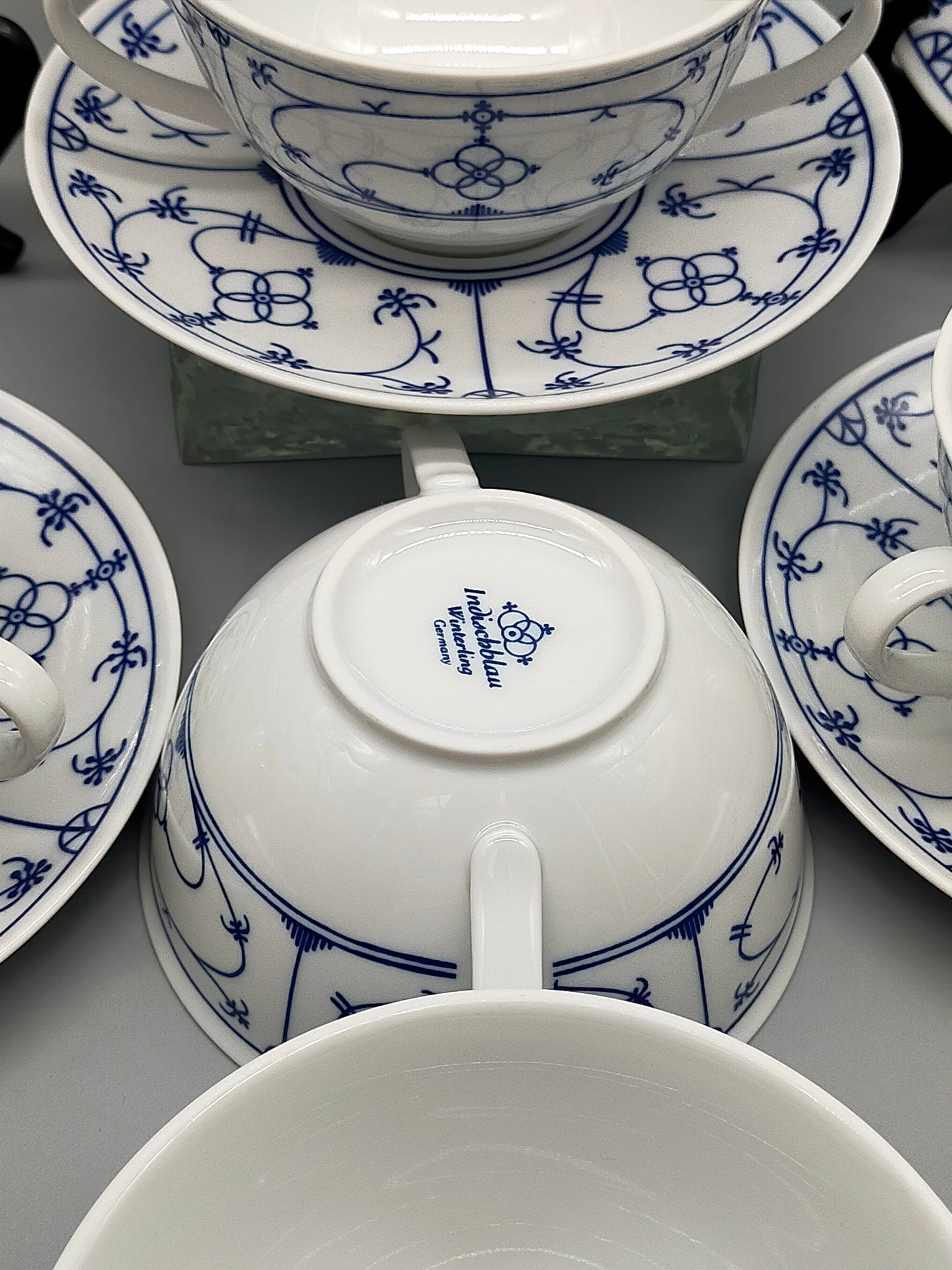 Winterling Indischblau Suppentassen Klassisches Set für 6 Personen