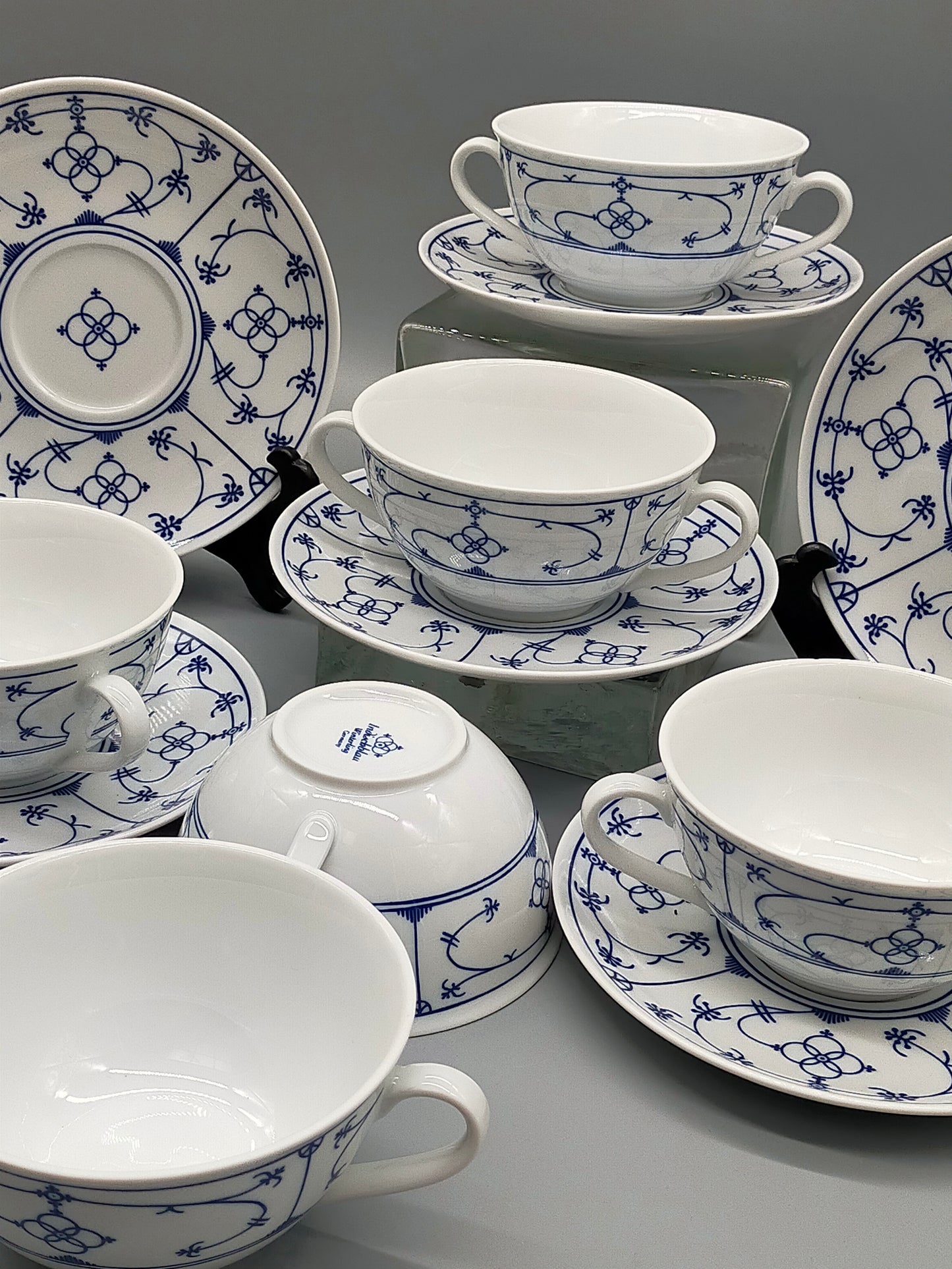 Winterling Indischblau Suppentassen Klassisches Set für 6 Personen