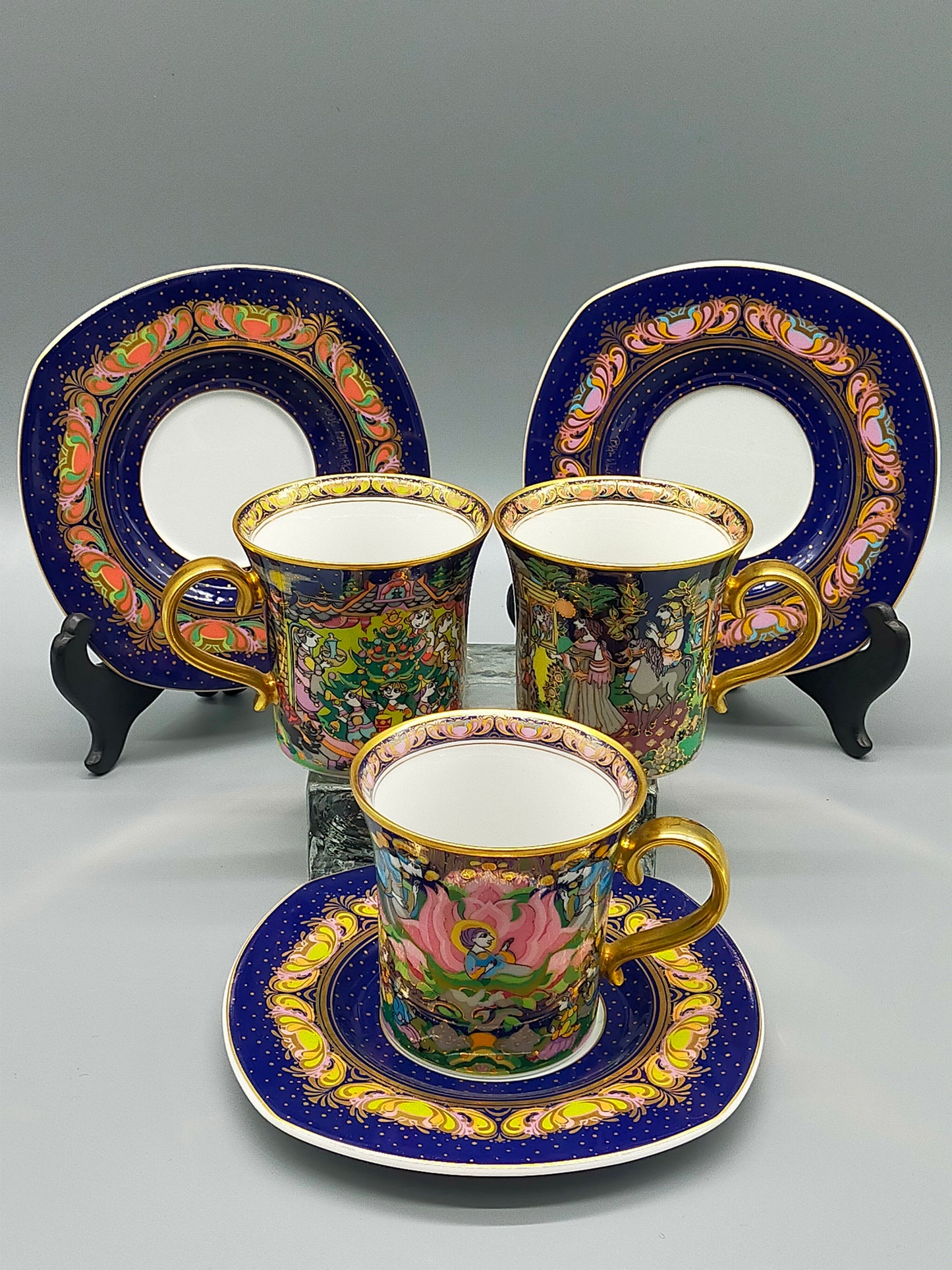Rosenthal Björn Wiinblad Weihnachtstassen – 3er Set (1998, 2001, 2006)