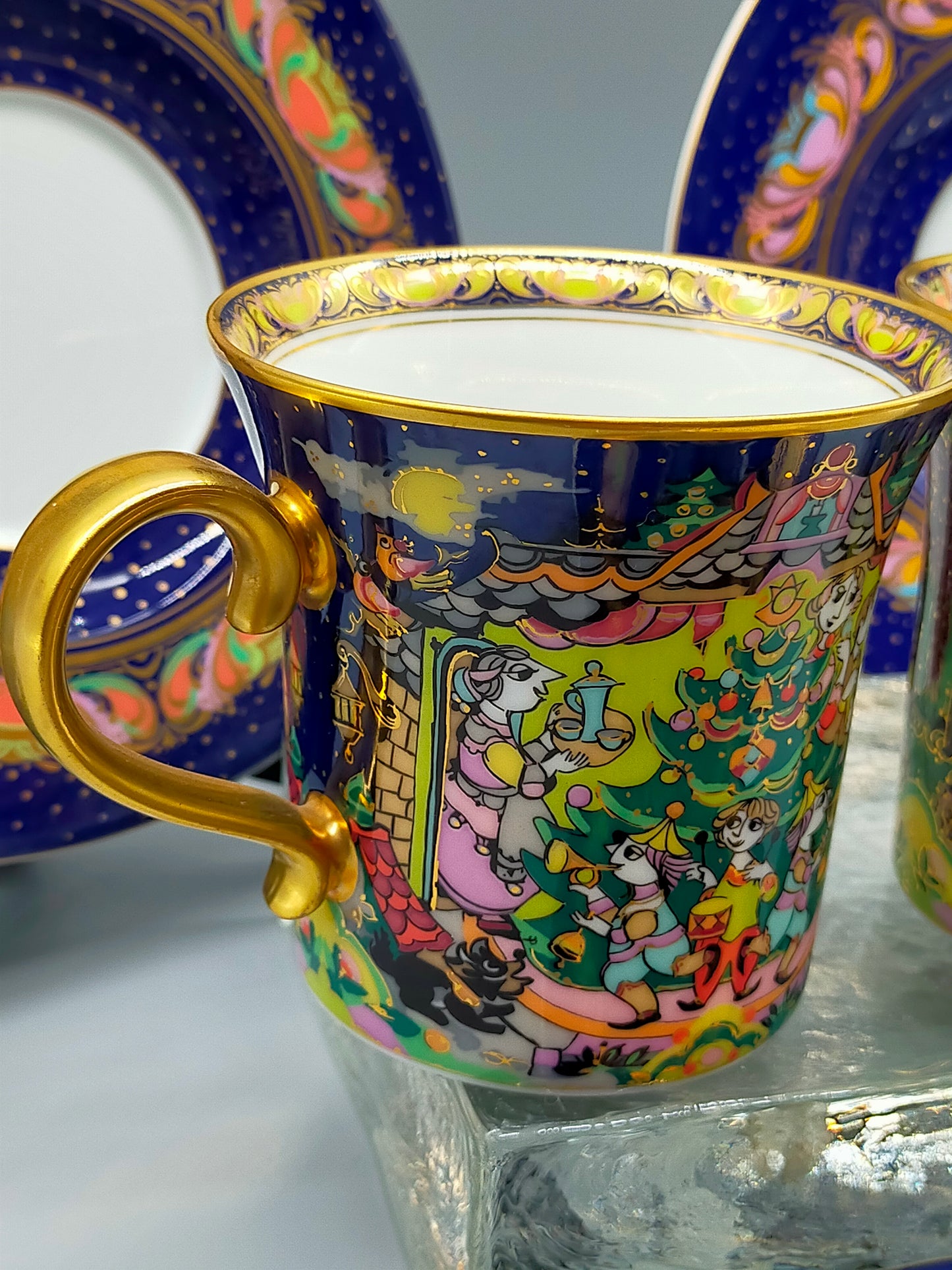 Rosenthal Björn Wiinblad Weihnachtstassen – 3er Set (1998, 2001, 2006)