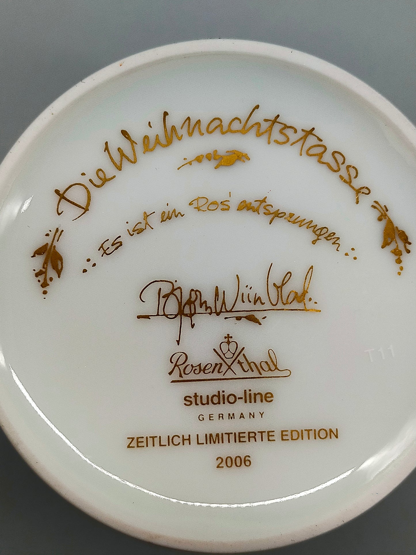 Rosenthal Björn Wiinblad Weihnachtstassen – 3er Set (1998, 2001, 2006)