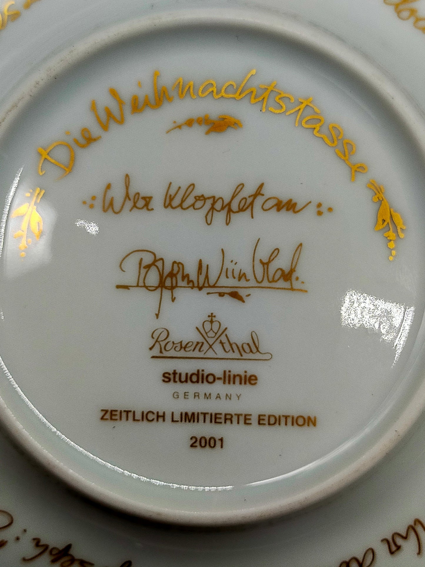 Rosenthal Björn Wiinblad Weihnachtstassen – 3er Set (1998, 2001, 2006)
