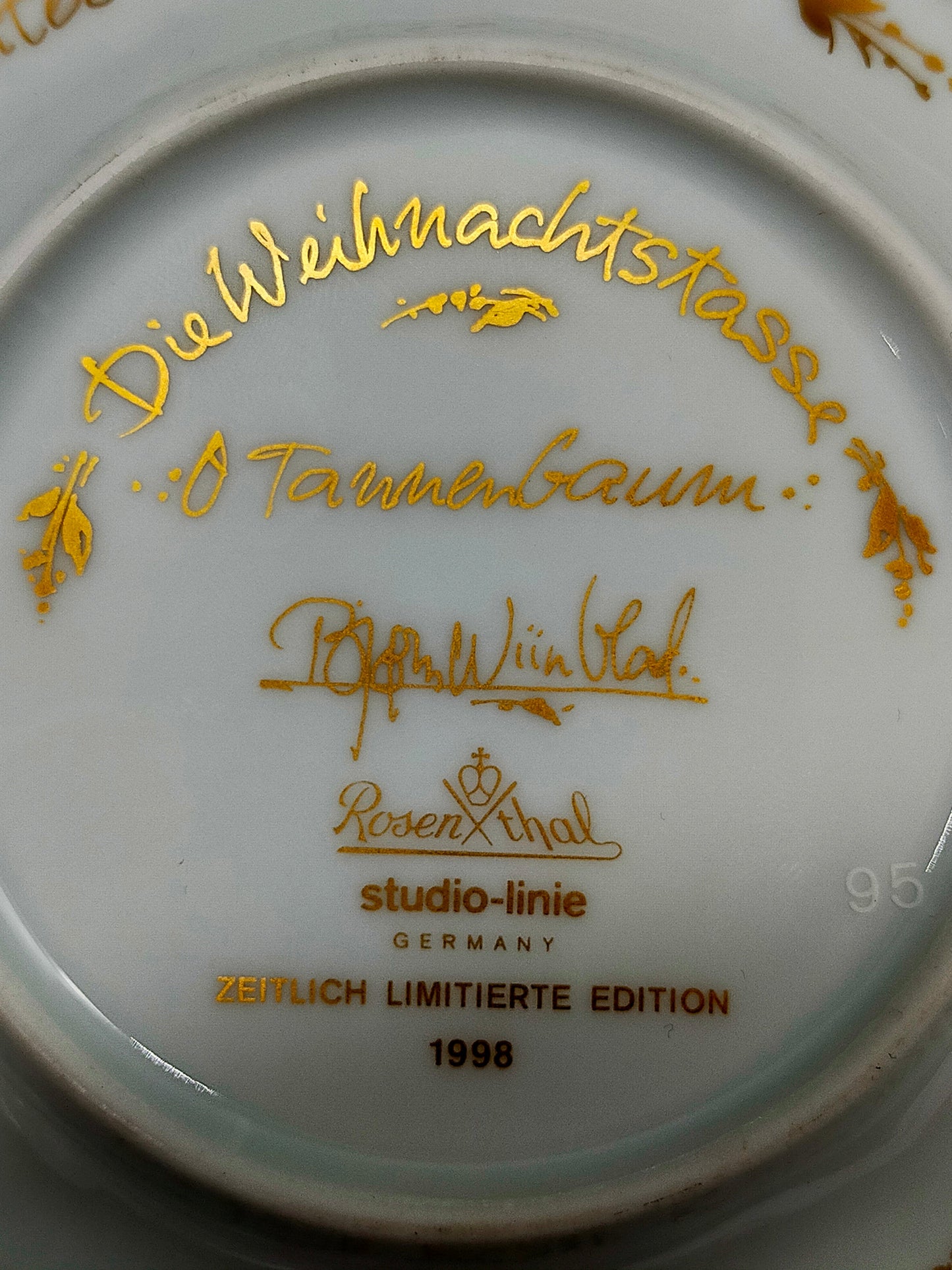 Rosenthal Björn Wiinblad Weihnachtstassen – 3er Set (1998, 2001, 2006)