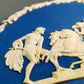 Klassische Wedgwood Jasperware Dose – Blaues Porzellan mit Relief