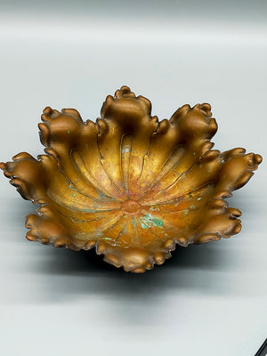 Antike Schale im Jugendstil Florale Bronze Optik Dekorschale