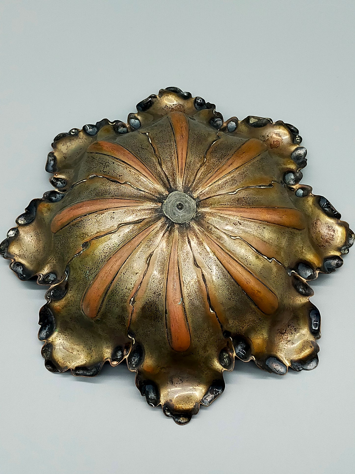 Antike Schale im Jugendstil Florale Bronze Optik Dekorschale