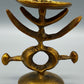 Brutalistischer Messing Kerzen Ständer Abstraktes MidCentury Design