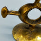 Brutalistischer Messing Kerzen Ständer Abstraktes MidCentury Design