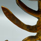 Brutalistischer Messing Kerzen Ständer Abstraktes MidCentury Design
