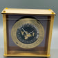 Vintage  1984 Seiko Weltzeit Tisch Uhr Elegantes Messing Design mit Weltkarte