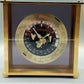 Vintage  1984 Seiko Weltzeit Tisch Uhr Elegantes Messing Design mit Weltkarte