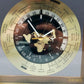 Vintage  1984 Seiko Weltzeit Tisch Uhr Elegantes Messing Design mit Weltkarte