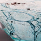 Elegante Murano Kunstglas Schale Türkis mit Craquelé-Optik Design