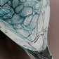 Elegante Murano Kunstglas Schale Türkis mit Craquelé-Optik Design