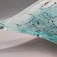 Elegante Murano Kunstglas Schale Türkis mit Craquelé-Optik Design