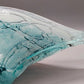 Elegante Murano Kunstglas Schale Türkis mit Craquelé-Optik Design