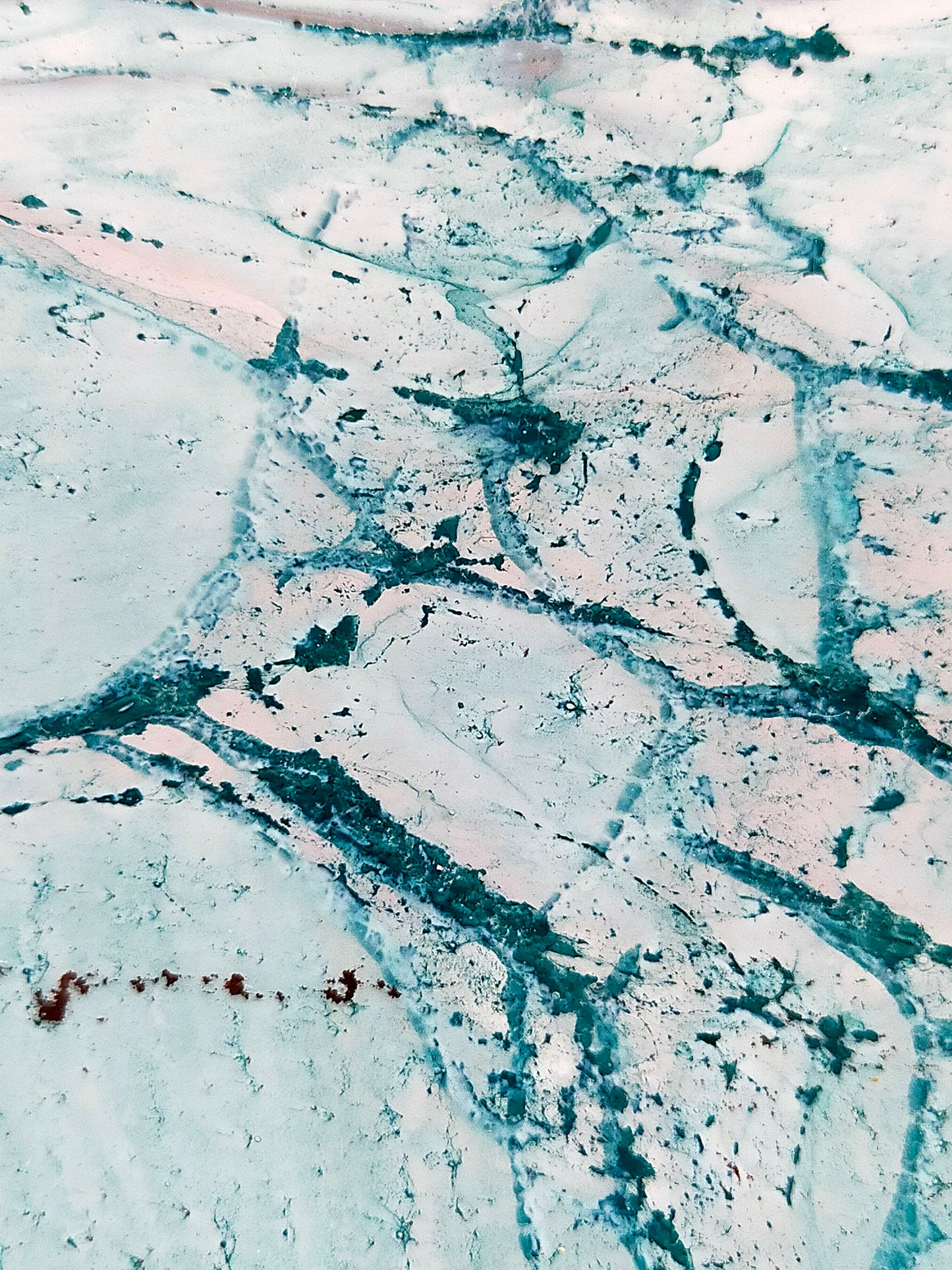Elegante Murano Kunstglas Schale Türkis mit Craquelé-Optik Design