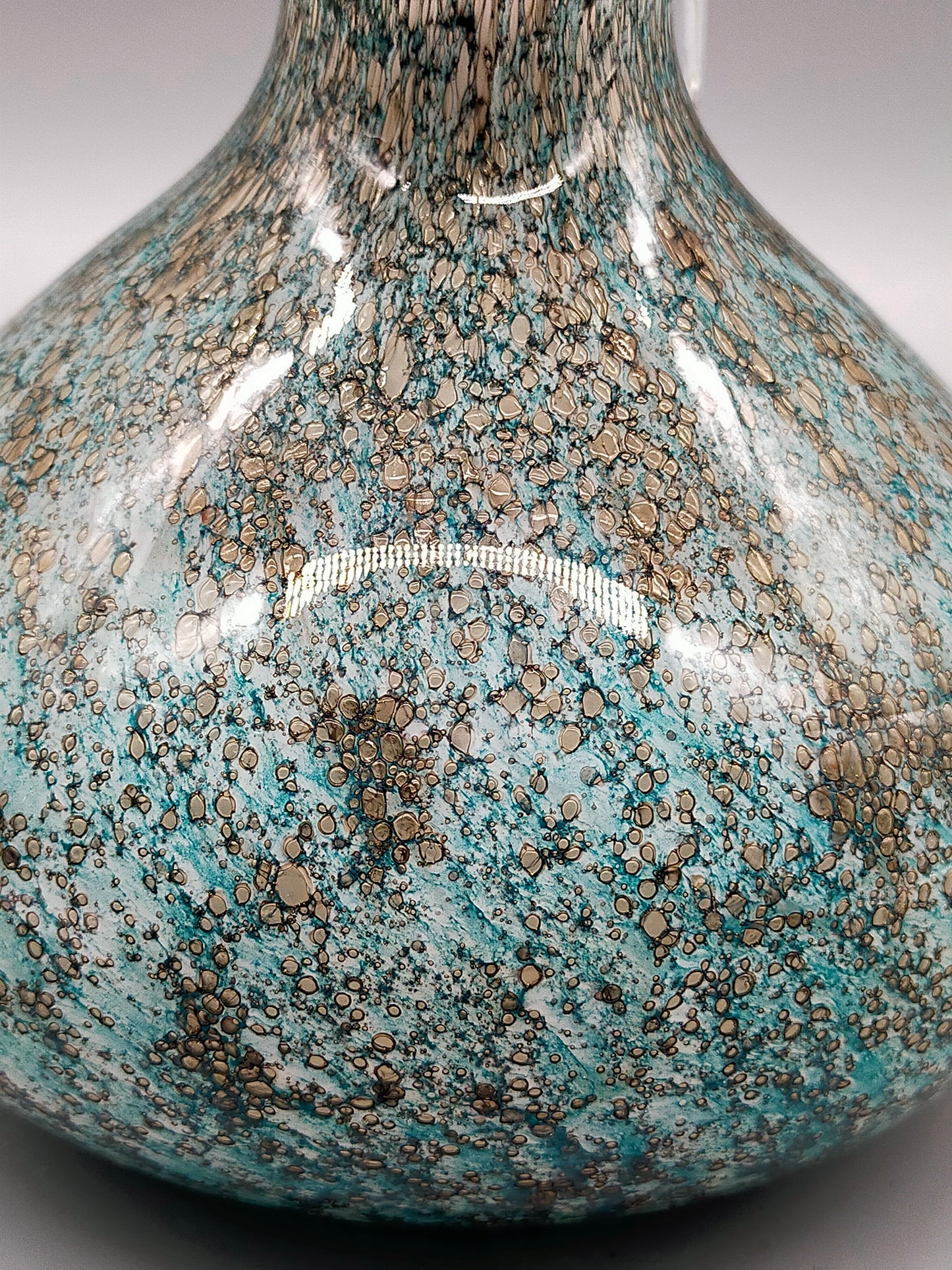 Murano Stil Glas Krug in Türkis Kunstvoller Krug mit Henkel