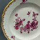 Meissen Purpur Rose Reich – 3er Set Prunk Teller mit Goldrand