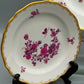 Meissen Purpur Rose Reich – 3er Set Prunk Teller mit Goldrand