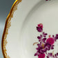 Meissen Purpur Rose Reich – 3er Set Prunk Teller mit Goldrand