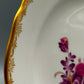 Meissen Purpur Rose Reich – 3er Set Prunk Teller mit Goldrand