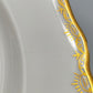 Meissen Purpur Rose Reich – 3er Set Prunk Teller mit Goldrand