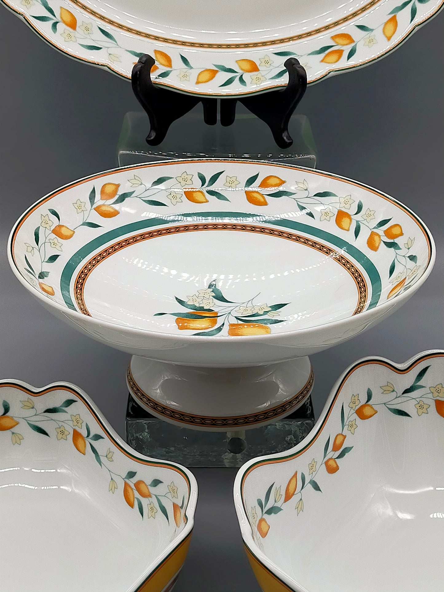 Hutschenreuther Medley Alfabia Porzellan Set 4 tlg Servierset