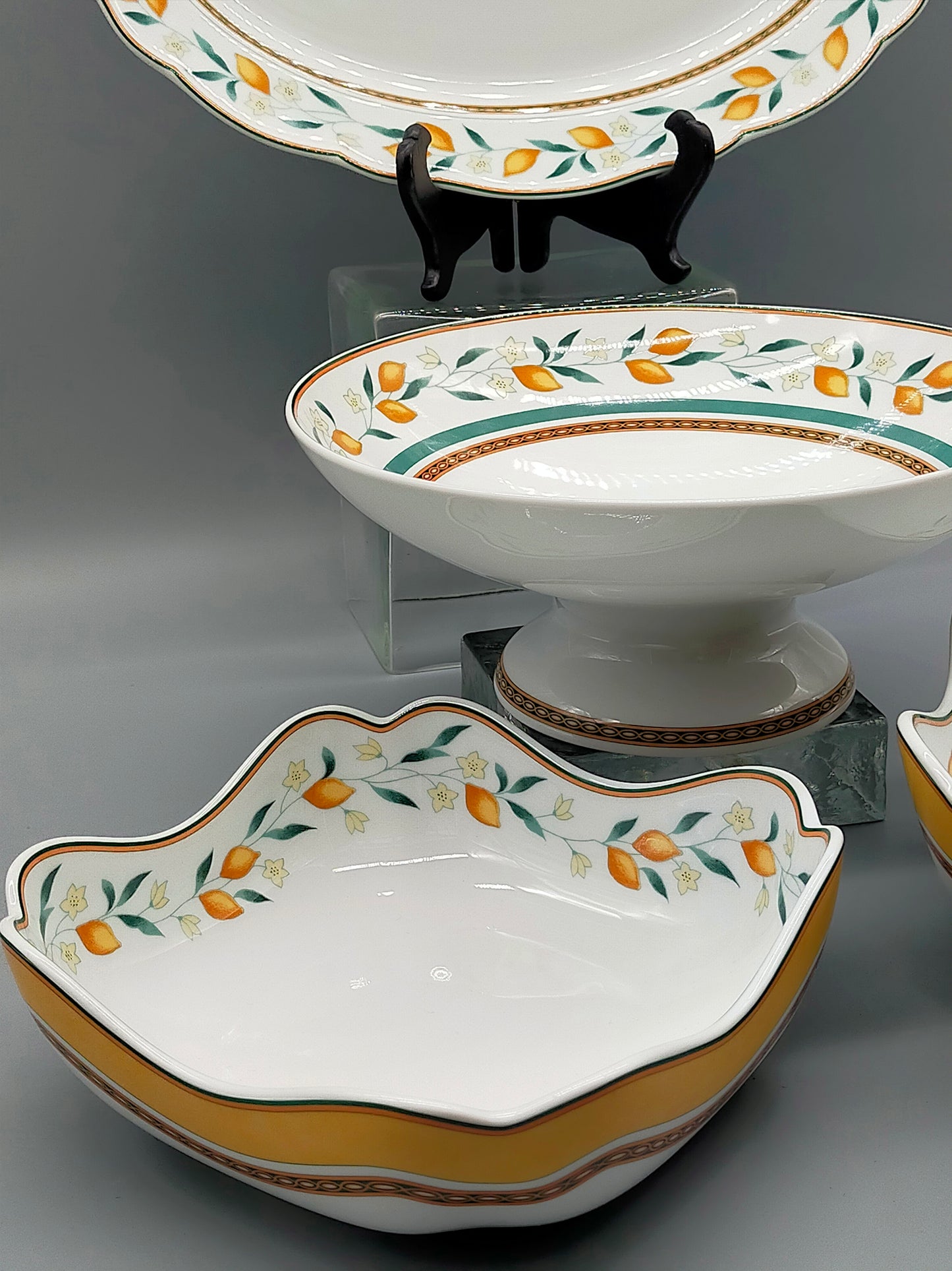 Hutschenreuther Medley Alfabia Porzellan Set 4 tlg Servierset