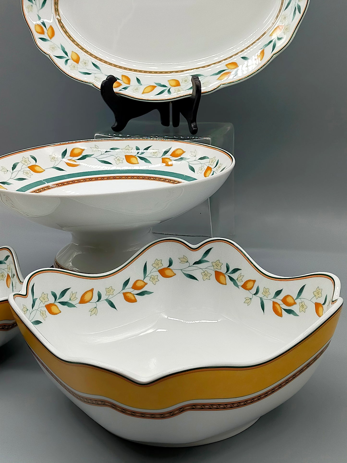 Hutschenreuther Medley Alfabia Porzellan Set 4 tlg Servierset