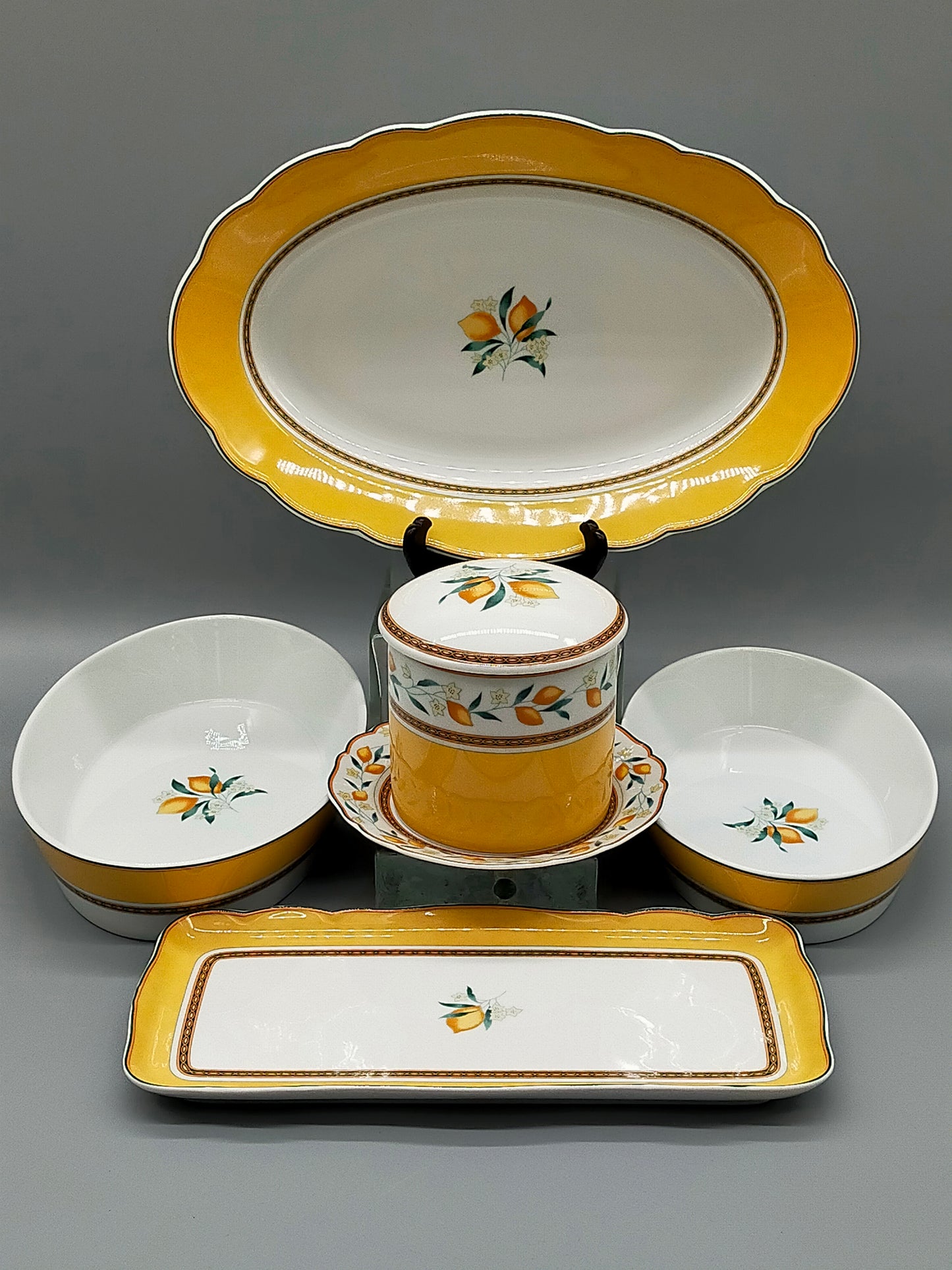 Hutschenreuther Medley Alfabia Geschirr Set Zitronen-Design