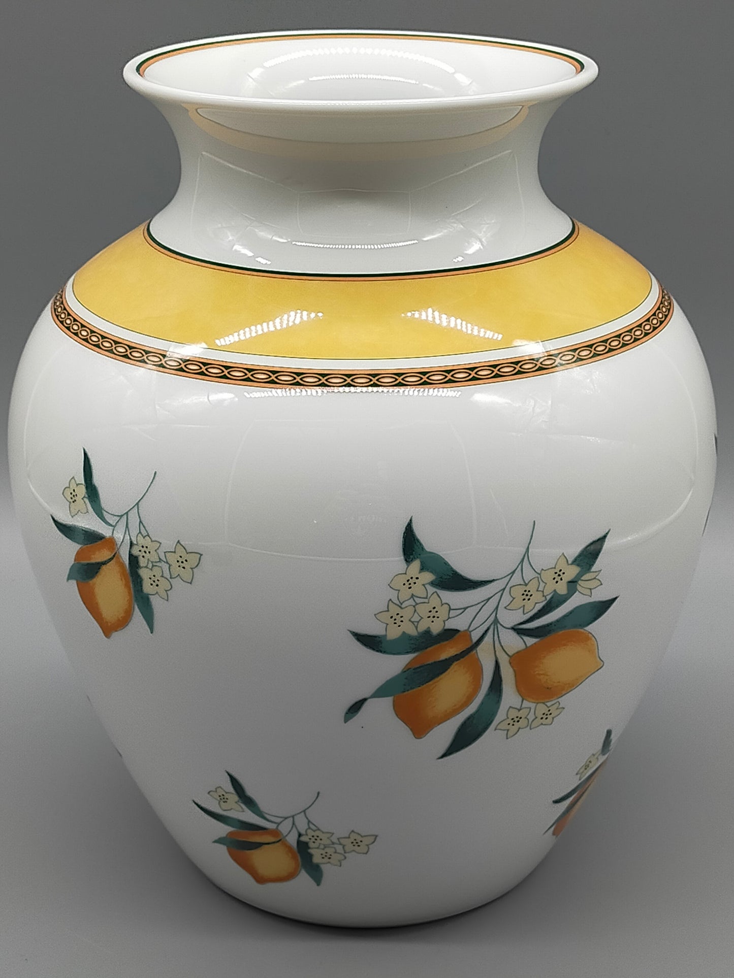 Hutschenreuther Medley Alfabia Vase Orangen Dekor Porzellan
