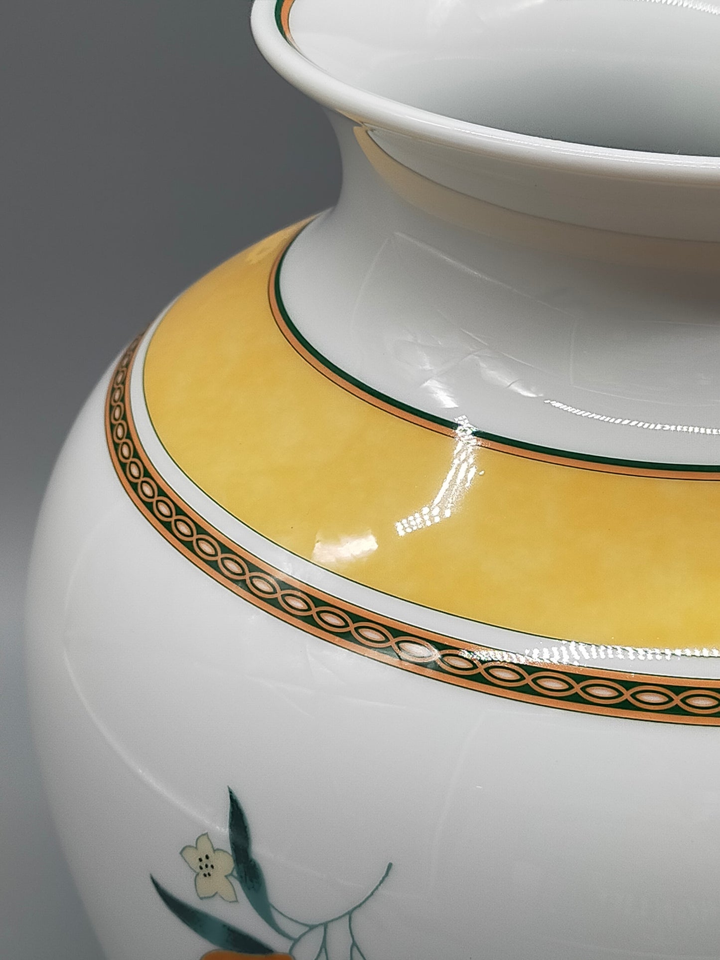 Hutschenreuther Medley Alfabia Vase Orangen Dekor Porzellan